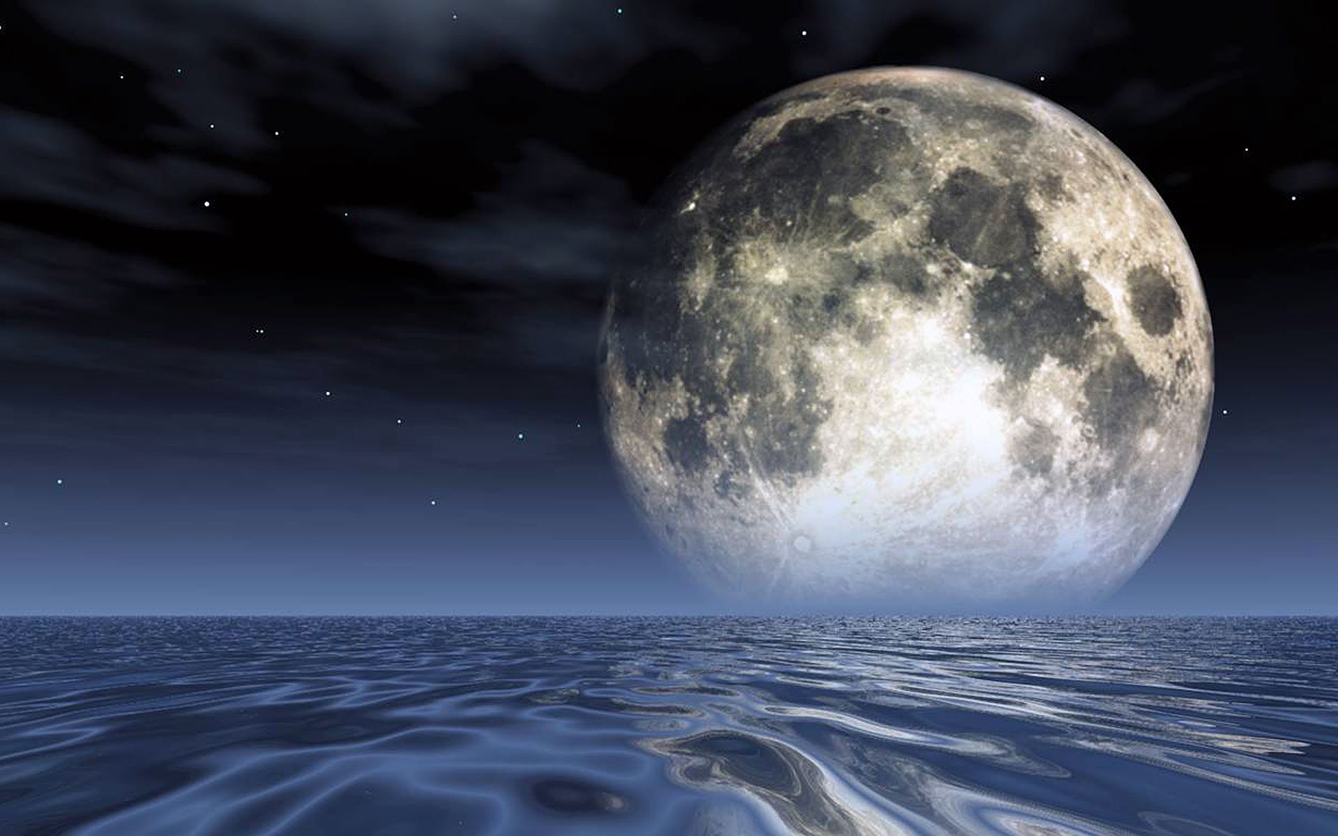 Луна вода притяжение