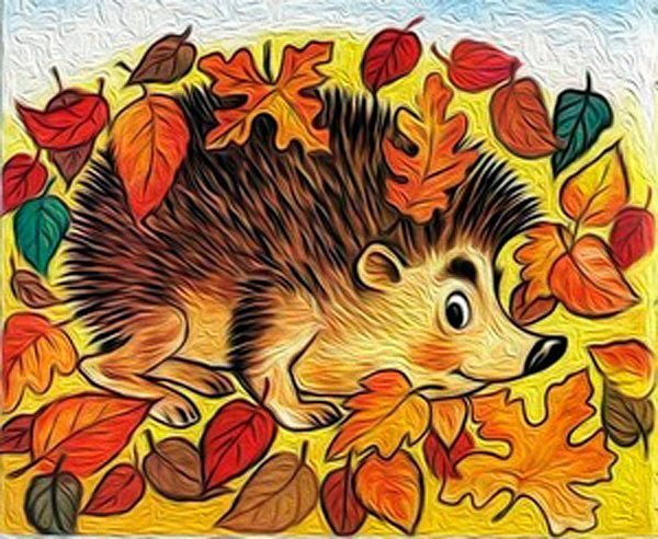 Животные осенью для детей