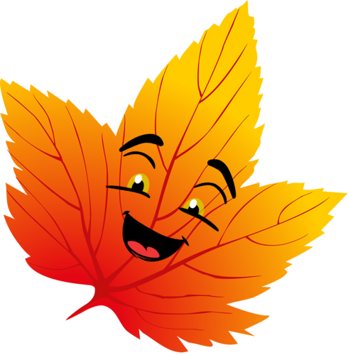Осенние листочки мультяшные