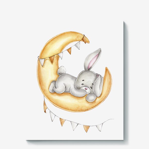 Заяц спит открытка