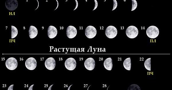 Растущая Луна в октябре