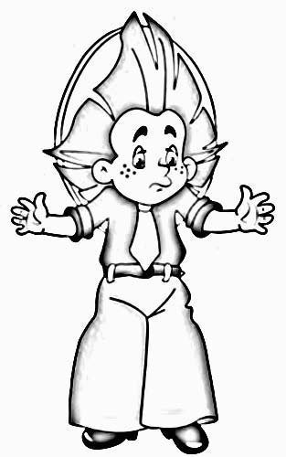 Незнайка Стекляшкин раскраска