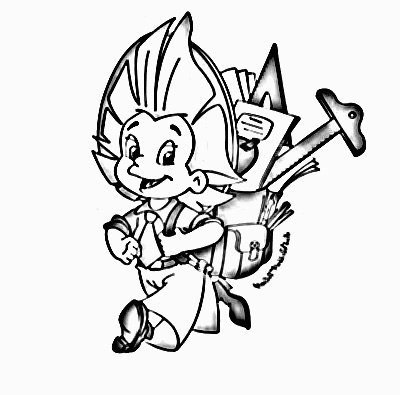 Раскраска по математике Незнайка