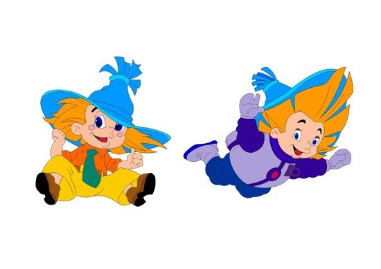 Незнайка на Луне на прозрачном фоне