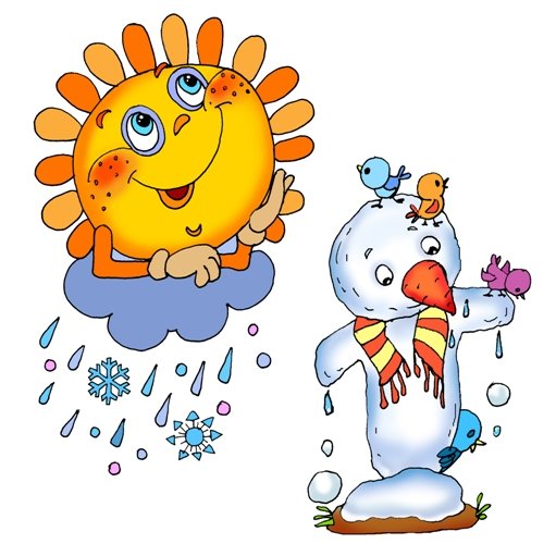 Снеговик и солнце