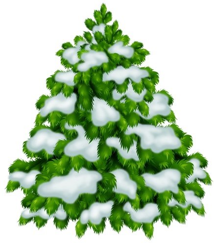 Елка в снегу для детей