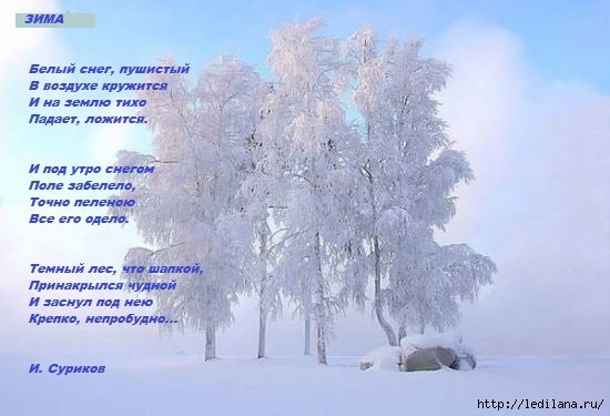 Стихи про зимний лес