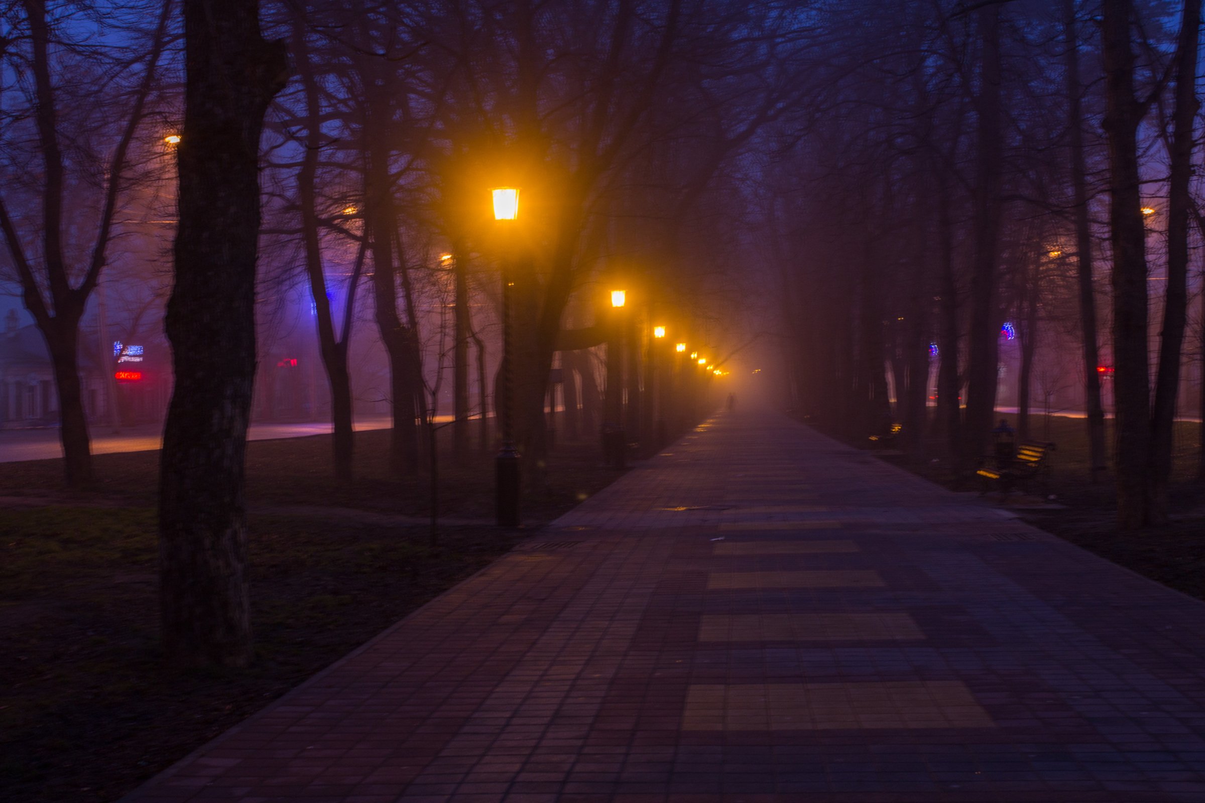 Вечер улица фонарь. Ночной парк. Вечерний парк. Ночная улица с фонарями.