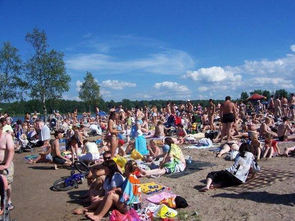 Красное село озеро Безымянное пляж