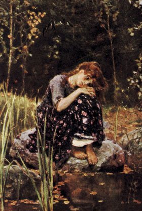 Картина в. Васнецова 1881год алёнушка у озера