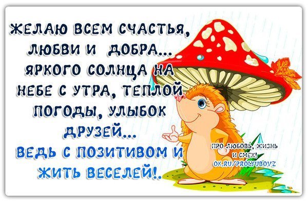 Здоровья и добра вам с утра