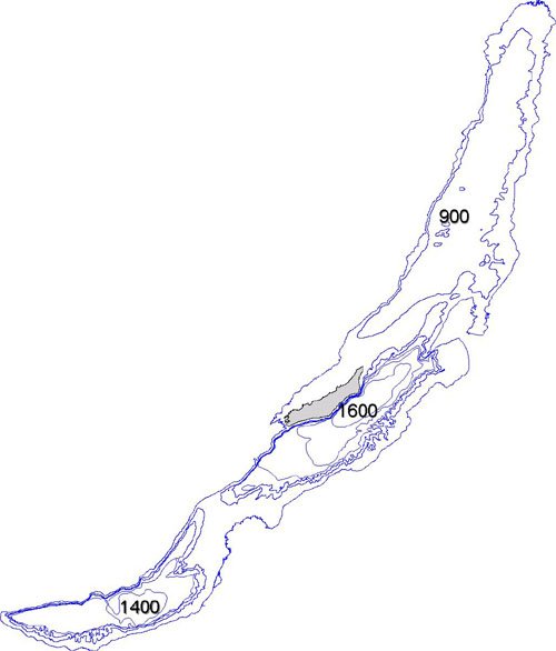 Контур озера Байкал