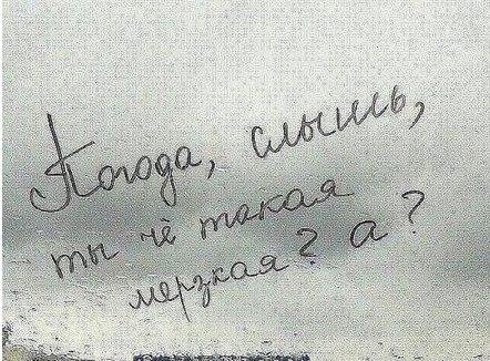 В такую мерзкую погоду