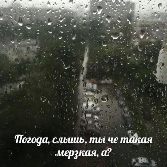 Погода ты что такая мерзкая