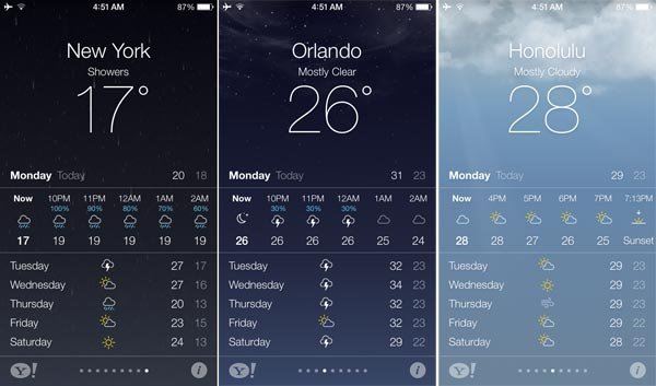 Погода IOS 7