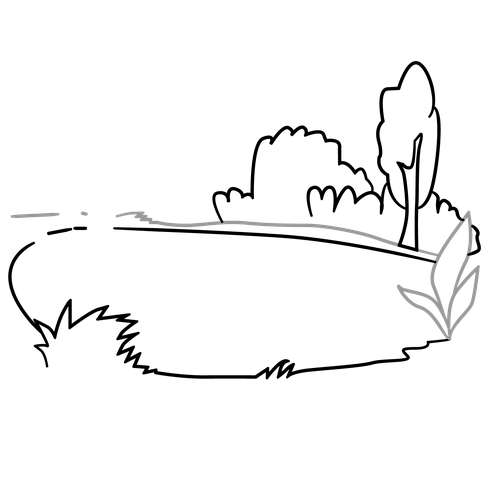 Озеро рисунок