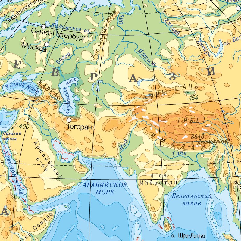 В какой части россии находятся озера. Озеро Мертвое море на карте. Моря Евразии. Мёртвое море на карте физической. Физическая карта Евразии.