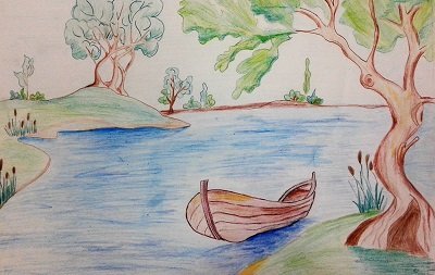 Рисунки к произведениям река