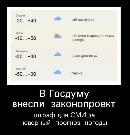 Прогноз погоды прикол