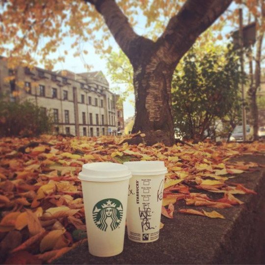 Осенний кофе Старбакс