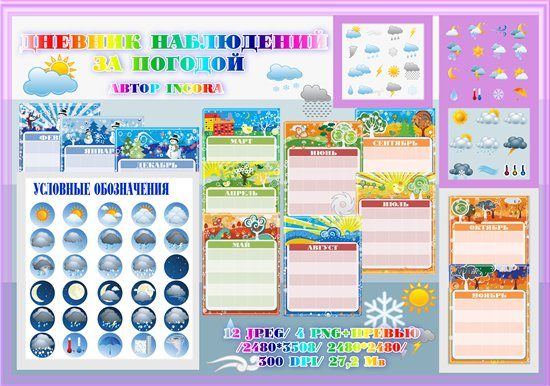 Календарь погоды для детского сада