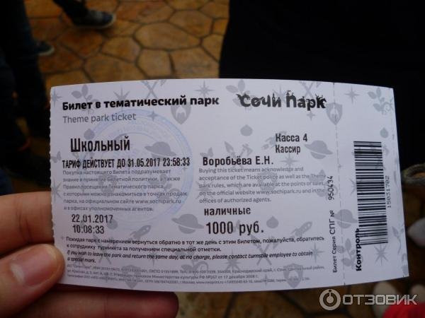 Билет в парк аттракционов