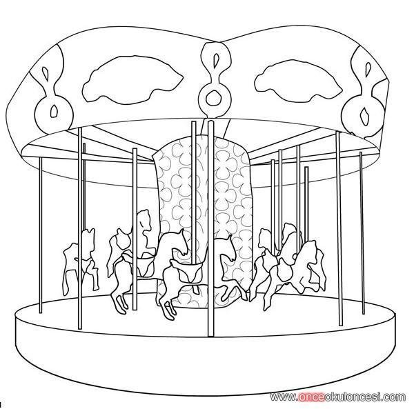 Раскраска парк аттракционов для детей