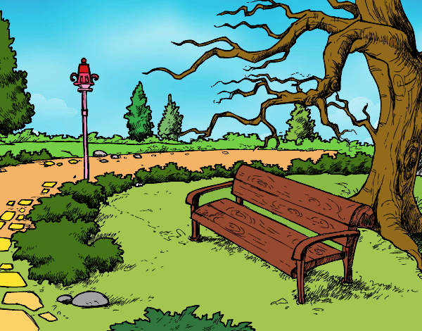 Парк отдыха красивый рисунок