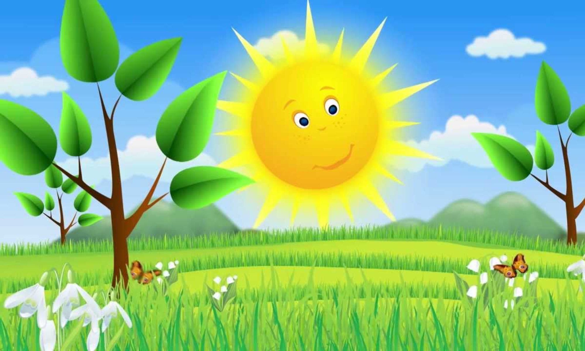 Весеннее солнышко картинки для детей. Весеннее солнышко. Полянка с солнышком.