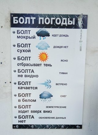 Болт погоды