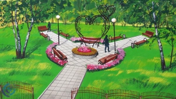 Иллюстрации парков скверов