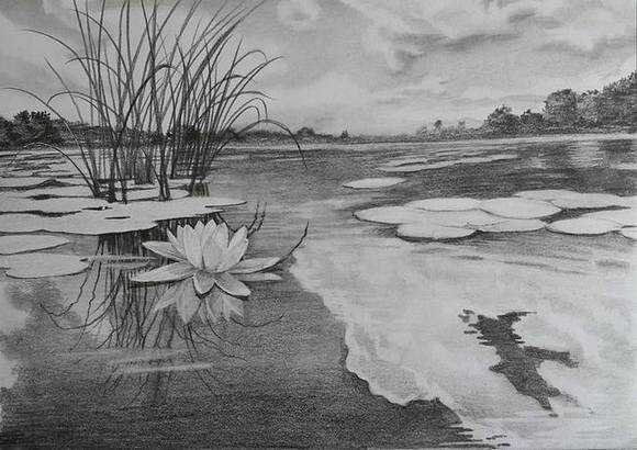 Картины карандашом красивые пейзажи