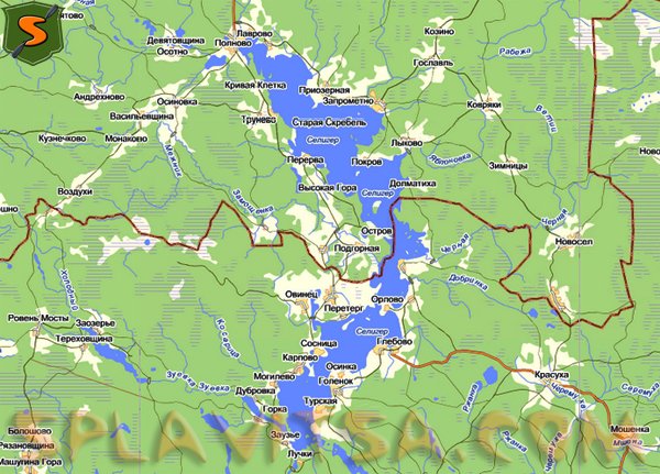 Озеро Селигер на карте