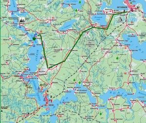 Озеро Селигер на карте Тверской