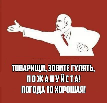 Товарищи идите гулять