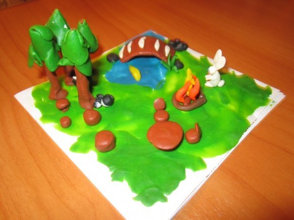 Парк из пластилина