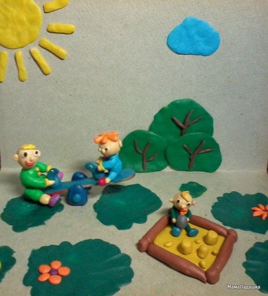 Лепка детская площадка