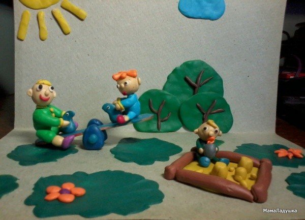 Лепка детская площадка