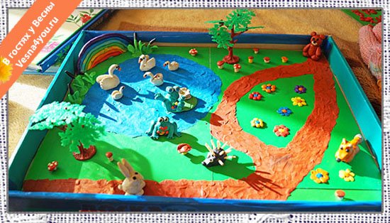 Лес из пластилина