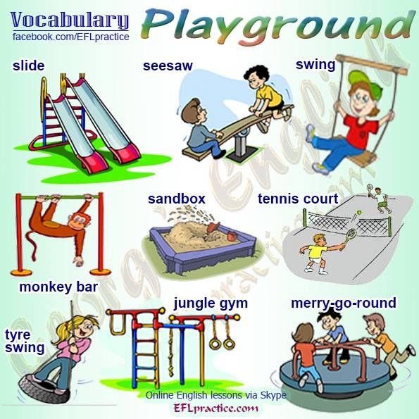 Английский лексика на тему детская площадка