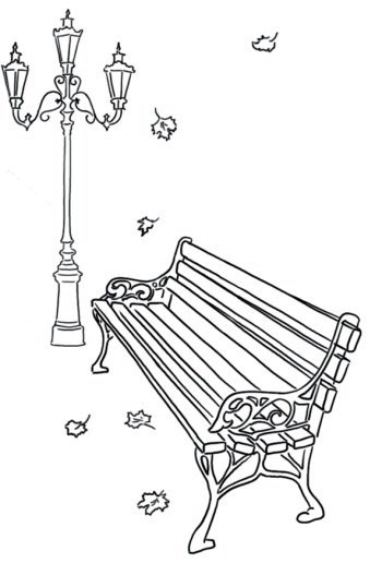 Скамейка рисунок