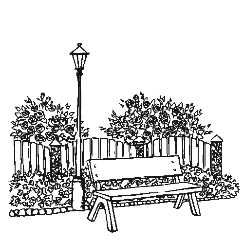 Скамейка раскраска