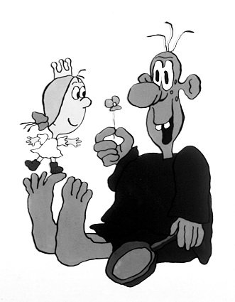 Принцесса и людоед раскраска