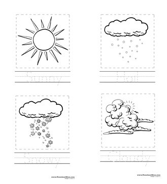 Weather Worksheets раскраска