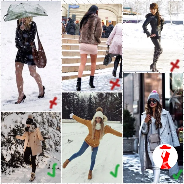 Легко одетая девушка на холоде