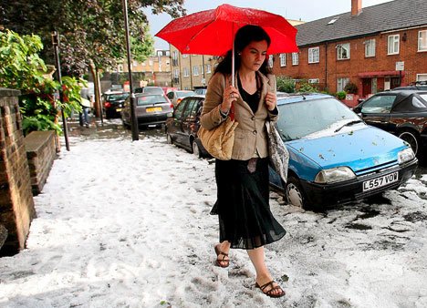 Люди одетые не по погоде