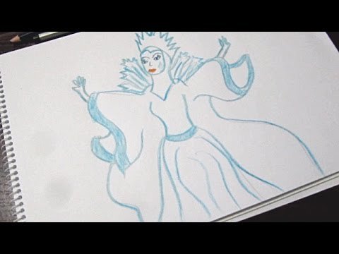 Снежная Королева срисовать легко