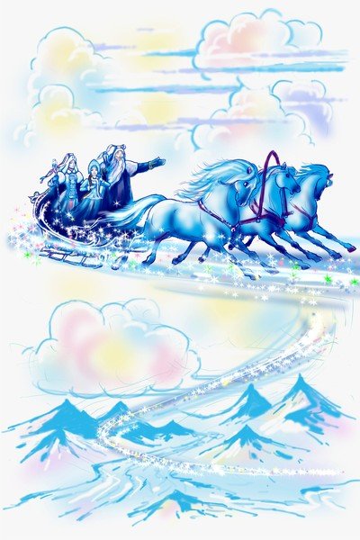 Снежная Королева в санях