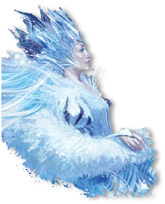 Снежная Королева на белом фоне