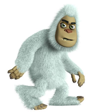 Йети на белом фоне